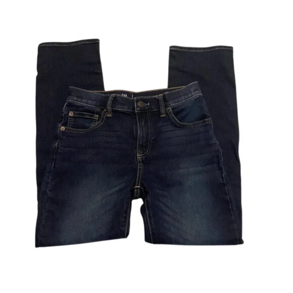 Gap Kids Boys Size 12 Original‎ Straight Leg Jeans Dark Wash Denim Pants